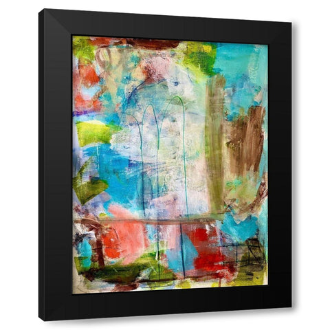Speculative Structure Black Modern Wood Framed Art Print with Double Matting by Spina, Phyllis
