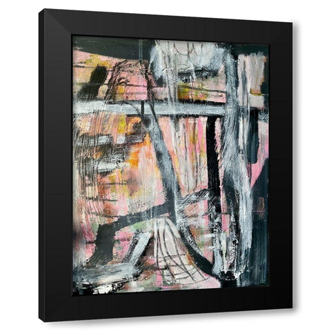 Sinister Deformation Black Modern Wood Framed Art Print by Spina, Phyllis