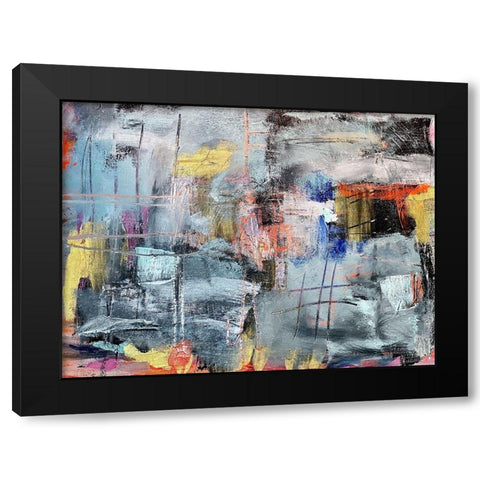 Painted Conversation Black Modern Wood Framed Art Print with Double Matting by Spina, Phyllis