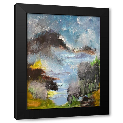 Heavy Seasons Black Modern Wood Framed Art Print by Spina, Phyllis