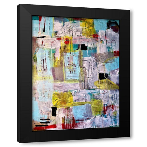Dry Patterns Black Modern Wood Framed Art Print by Spina, Phyllis
