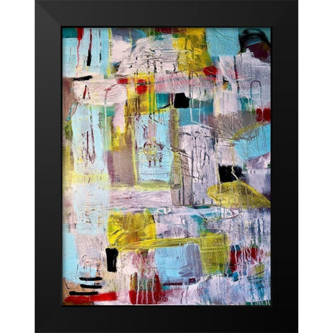 Dry Patterns Black Modern Wood Framed Art Print by Spina, Phyllis