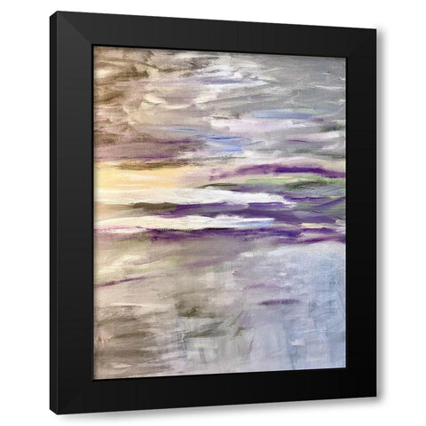 Lilac Black Modern Wood Framed Art Print by Spina, Phyllis