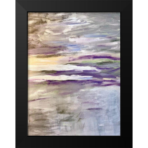 Lilac Black Modern Wood Framed Art Print by Spina, Phyllis