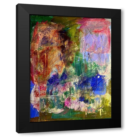 Superior Space Black Modern Wood Framed Art Print with Double Matting by Spina, Phyllis