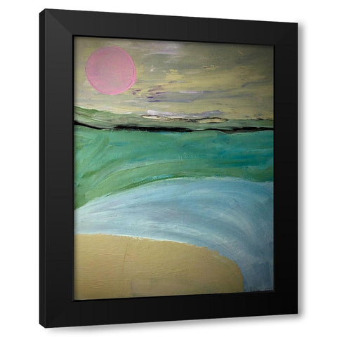 Upon The Night Black Modern Wood Framed Art Print with Double Matting by Spina, Phyllis
