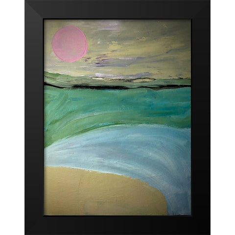 Upon The Night Black Modern Wood Framed Art Print by Spina, Phyllis