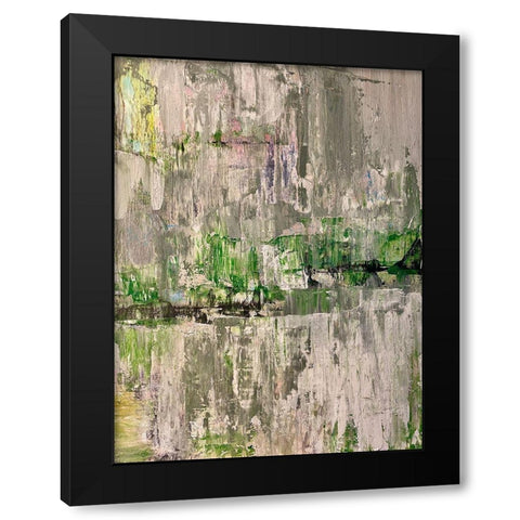 Green Forest Black Modern Wood Framed Art Print with Double Matting by Spina, Phyllis
