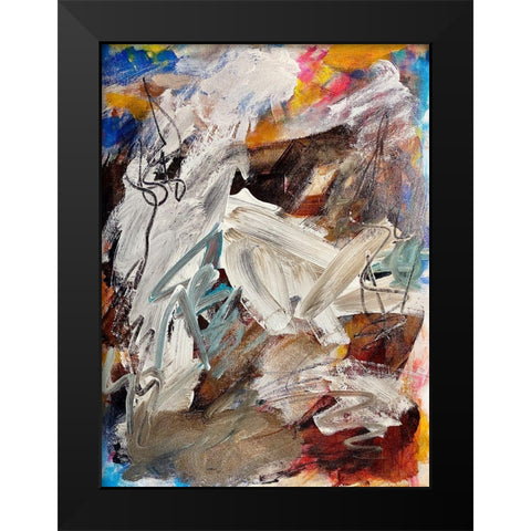 Desert Storm Black Modern Wood Framed Art Print by Spina, Phyllis