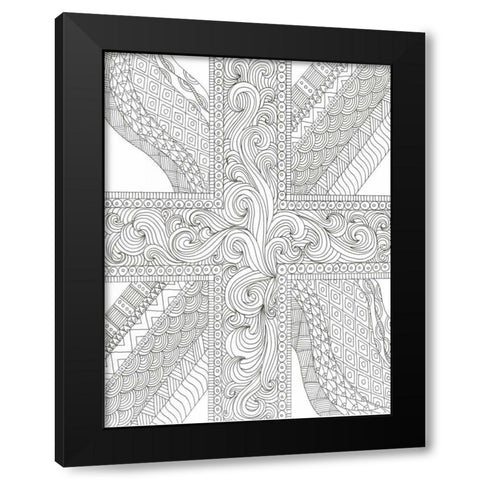 Eternal Cross Black Modern Wood Framed Art Print with Double Matting by Varacek, Pam