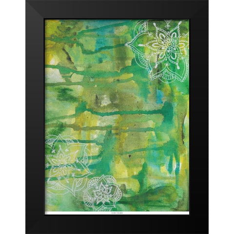 Envious Drip Black Modern Wood Framed Art Print by Varacek, Pam