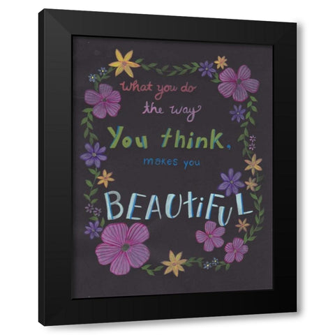 Forever Beautiful Black Modern Wood Framed Art Print with Double Matting by Varacek, Pam