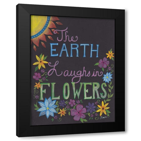 Laughing Flowers Black Modern Wood Framed Art Print with Double Matting by Varacek, Pam
