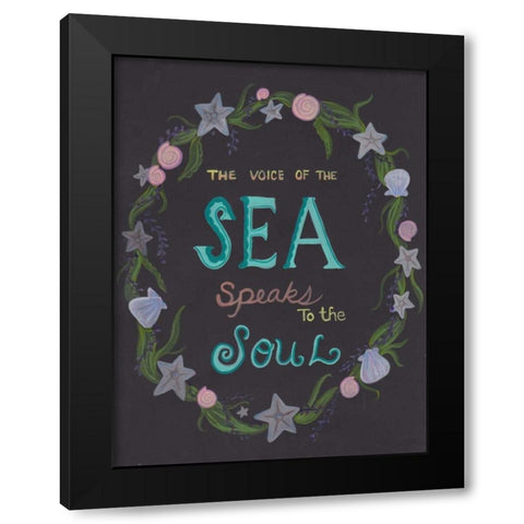Sea Soul Black Modern Wood Framed Art Print with Double Matting by Varacek, Pam