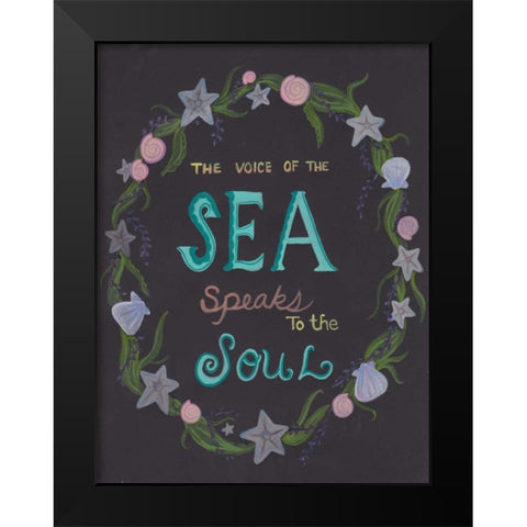 Sea Soul Black Modern Wood Framed Art Print by Varacek, Pam