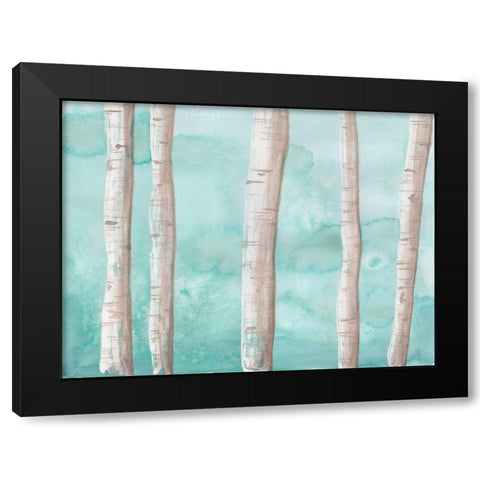Through The Trees Black Modern Wood Framed Art Print by Varacek, Pam