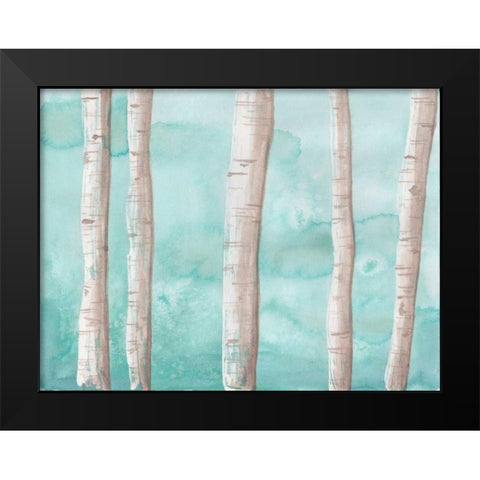 Through The Trees Black Modern Wood Framed Art Print by Varacek, Pam