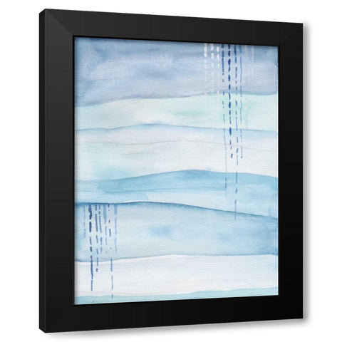 Blue Sand Storm Black Modern Wood Framed Art Print with Double Matting by Varacek, Pam