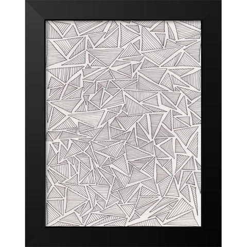 Triangle Jungle 2 Black Modern Wood Framed Art Print by Varacek, Pam