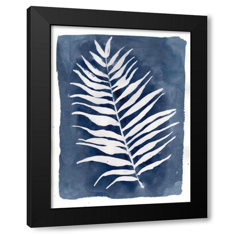 Indigo Silhouette A Black Modern Wood Framed Art Print with Double Matting by Varacek, Pam