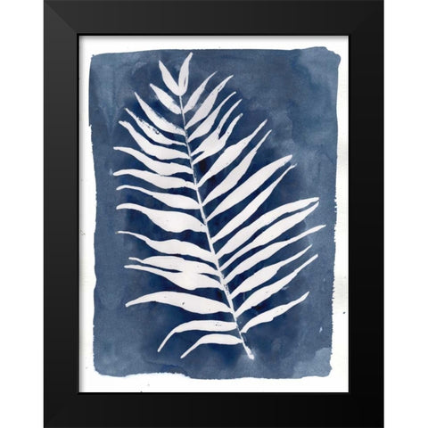 Indigo Silhouette A Black Modern Wood Framed Art Print by Varacek, Pam