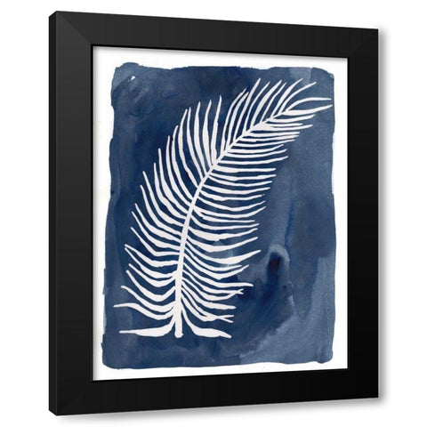 Indigo Silhouette C Black Modern Wood Framed Art Print with Double Matting by Varacek, Pam
