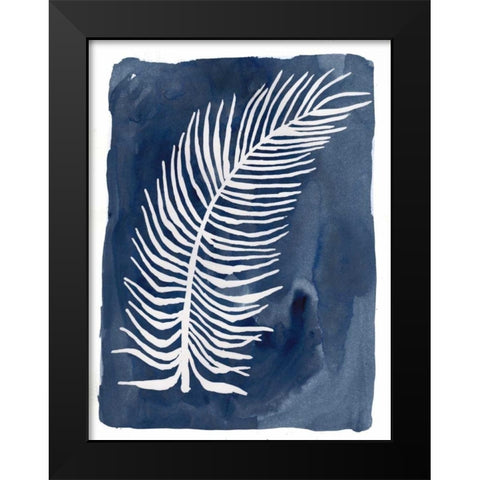 Indigo Silhouette C Black Modern Wood Framed Art Print by Varacek, Pam