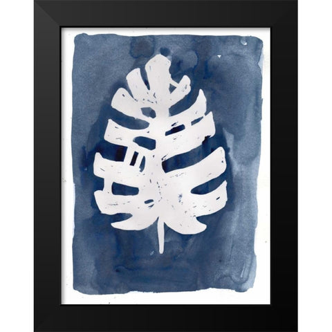 Indigo Silhouette D Black Modern Wood Framed Art Print by Varacek, Pam