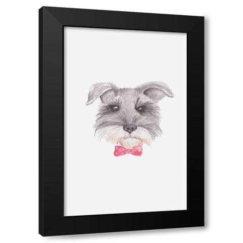Bowtie Blackie Black Modern Wood Framed Art Print with Double Matting by Varacek, Pam