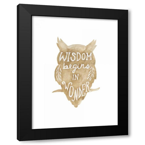 Wonder Begins Black Modern Wood Framed Art Print by Varacek, Pam