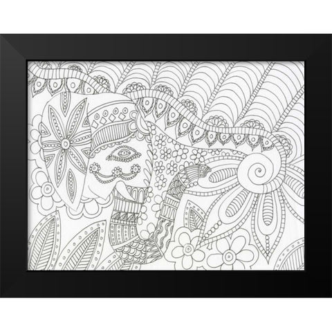 Raising The Roof Black Modern Wood Framed Art Print by Varacek, Pam