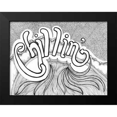 Chillin Free Black Modern Wood Framed Art Print by Varacek, Pam