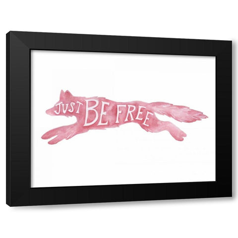 Foxy Free Black Modern Wood Framed Art Print by Varacek, Pam