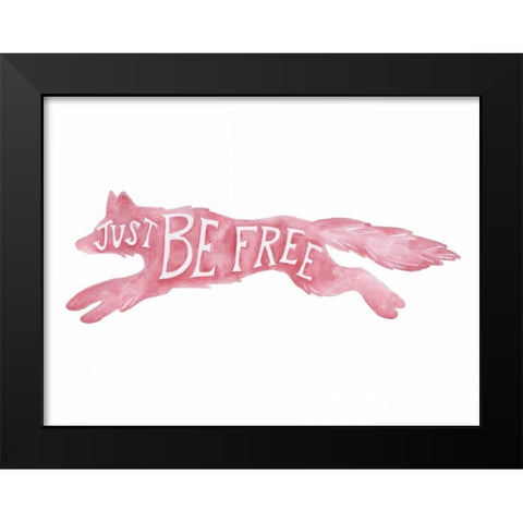 Foxy Free Black Modern Wood Framed Art Print by Varacek, Pam