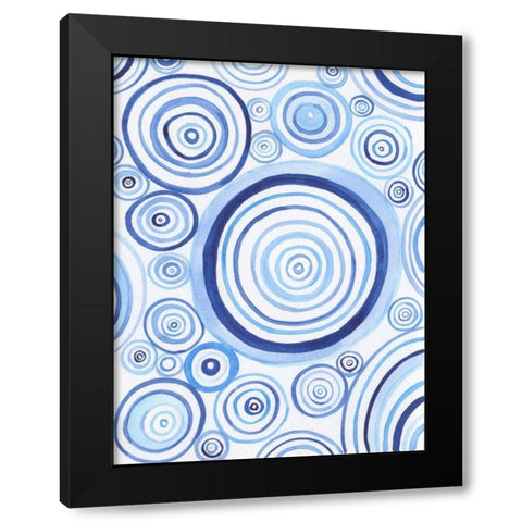Mesmerized Blues 1 Black Modern Wood Framed Art Print by Varacek, Pam