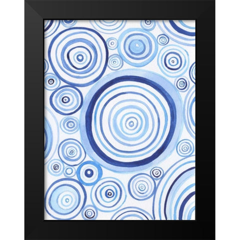 Mesmerized Blues 1 Black Modern Wood Framed Art Print by Varacek, Pam