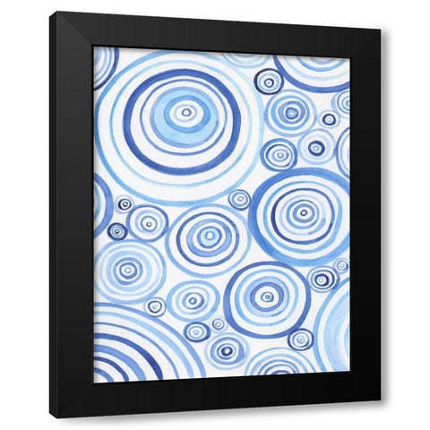 Mesmerized Blues 2 Black Modern Wood Framed Art Print by Varacek, Pam