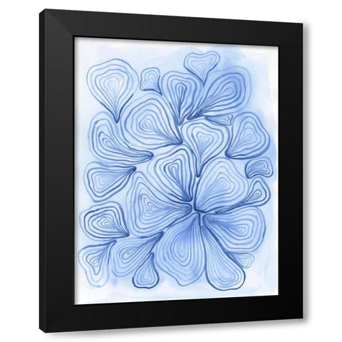 Heart Ripples Black Modern Wood Framed Art Print with Double Matting by Varacek, Pam