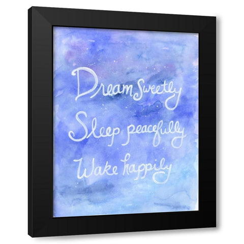 Sleepy Galaxy Black Modern Wood Framed Art Print by Varacek, Pam