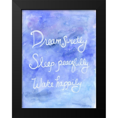 Sleepy Galaxy Black Modern Wood Framed Art Print by Varacek, Pam