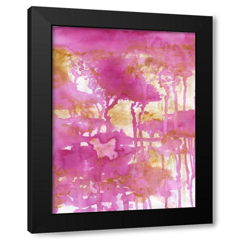 Crimson Forest Black Modern Wood Framed Art Print with Double Matting by Varacek, Pam