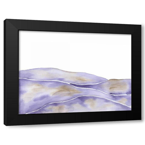 Lavender Seas 1 Black Modern Wood Framed Art Print with Double Matting by Varacek, Pam