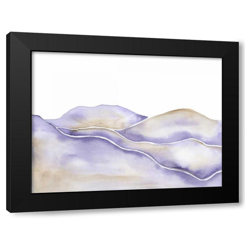 Lavender Seas 2 Black Modern Wood Framed Art Print with Double Matting by Varacek, Pam