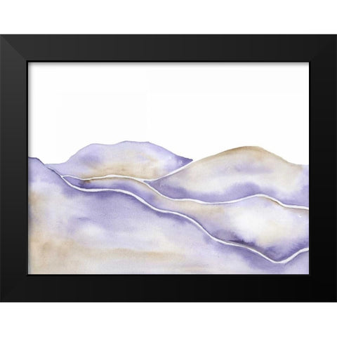 Lavender Seas 2 Black Modern Wood Framed Art Print by Varacek, Pam