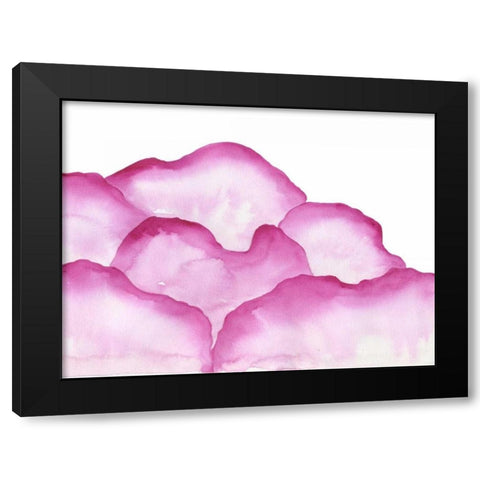 Crimson Mountains 1 Black Modern Wood Framed Art Print by Varacek, Pam