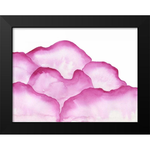 Crimson Mountains 1 Black Modern Wood Framed Art Print by Varacek, Pam