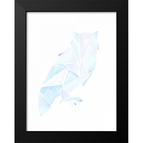 Geometric Owl Black Modern Wood Framed Art Print by Varacek, Pam