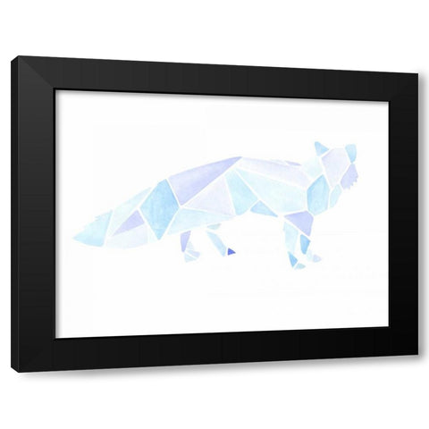 Geometric Fox Black Modern Wood Framed Art Print with Double Matting by Varacek, Pam