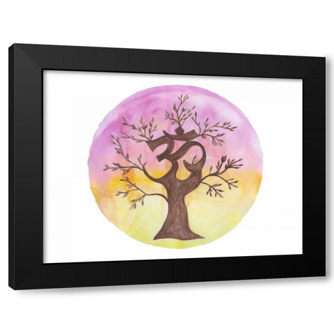 Zenful Tree Black Modern Wood Framed Art Print with Double Matting by Varacek, Pam
