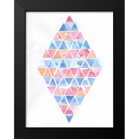 Diamond Cluster 1 Black Modern Wood Framed Art Print by Varacek, Pam